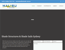 Tablet Screenshot of malibushade.com.au